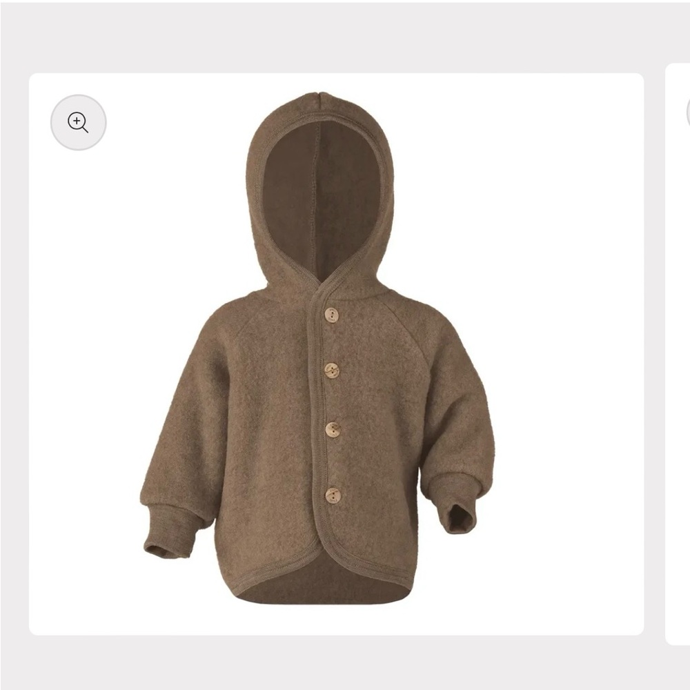 Engel 100% merino wool baby hooded jacket